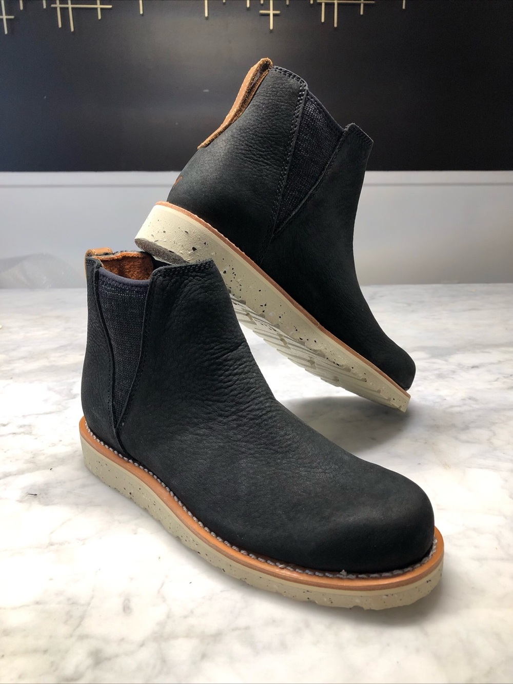 Irish Setter Boots Black Leather Fifty Pull On A3929 Women Size 8 NEW